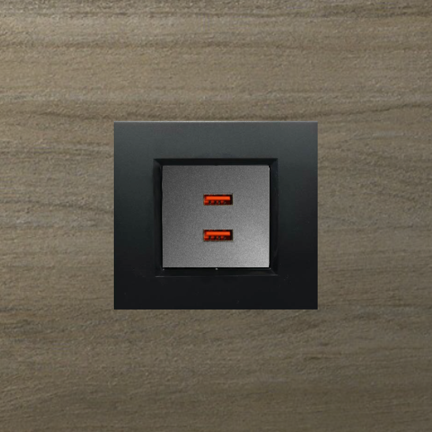 USB Type A/A Şarj Modülü 45 mm