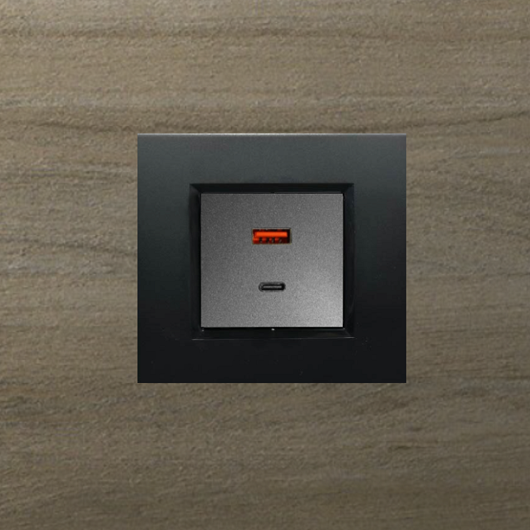 USB Type A/C 20W Şarj Modülü, 45 mm